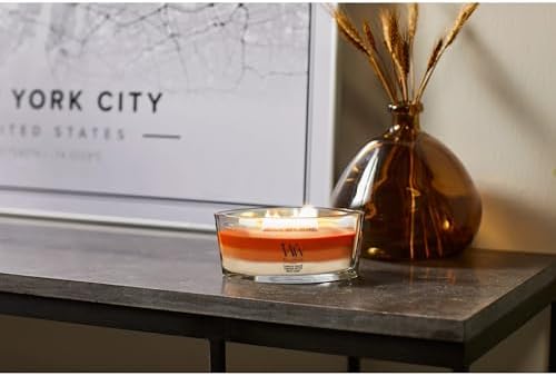 WoodWick Pumpkin Gourmand Trilogy Holiday Candle Gifts for Women and Men, 16 oz Ellipse Trilogy Candle with Crackling Wick - Image 5