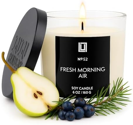 Lulu Candles | Fresh Morning Air | Luxury Scented Soy Jar Candle | Hand Poured in The USA | Highly Scented & Long Lasting (6 Oz.) by LULUCANDLES