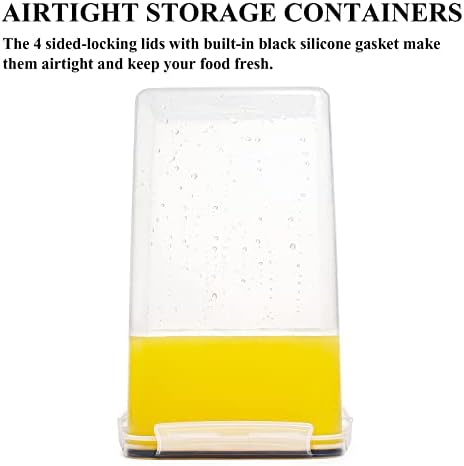 Wildone Flour Sugar Storage Containers 6.5L, 4 PCS, Black - Image 5