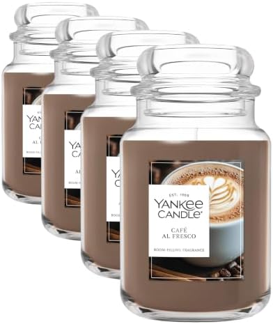 Yankee Candle Café al Fresco Scented Candle, 22oz Large Jar (Pack of 4) by YankeeCandle