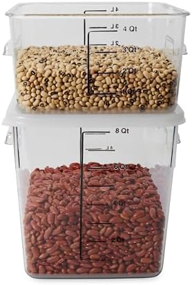 Rubbermaid Commercial Products Space Saving Square Food Storage Container 8 Quart Clear for Kitchen/Sous Vide/Meal Prep - Image 2