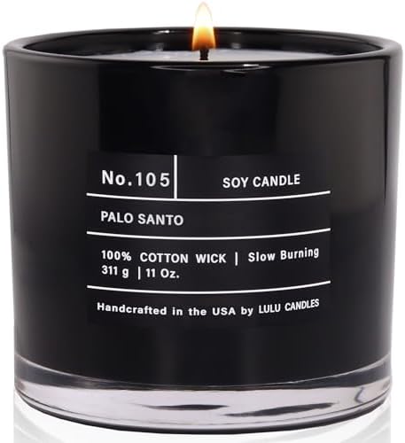 Lulu Candles | Palo Santo | Smells Woodsy & Smokey | Luxury Scented Soy Jar Candle | Hand Poured in The USA | Highly Scented Long Lasting (11 Oz.) by LULUCANDLES