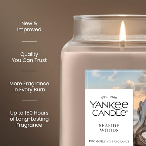 Yankee Candle Seaside Woods Scented Candle, 22oz Jar, Large (Pack of 4) - Image 3