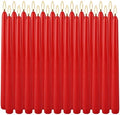YOROXRG 24 Pack Red Taper Candles, 7-8 Hours Burn Time, Unscented, Smokeless and Dripless, 0.75 x 10 Inch Dinner Candle Set for Christmas,Household, Wedding, Party and Home Décor Candlesticks by YOROXRG