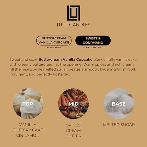 Lulu Candles | Buttercream Vanilla Cupcake | Luxury Scented Soy Jar Candle | Hand Poured in The USA | Highly Scented & Long Lasting (9 Oz.) - Image 4