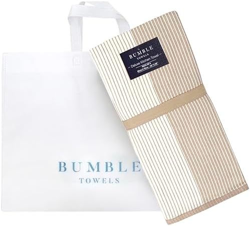 Premium Kitchen Towels 6 Pack 100% Cotton, 20"x28" Dish Towels - Tan - Image 6