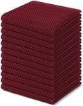 Homaxy 100% Cotton Waffle Weave Kitchen Dish Cloths 12-Pack, Burgundy by Homaxy