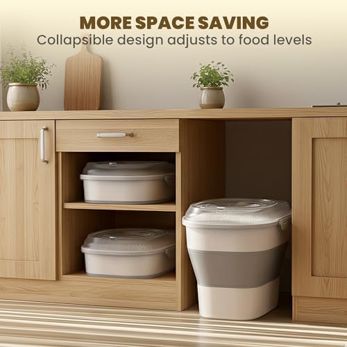 HOYTAMDAR 50Lbs Collapsible Rice Container,Airtight Food Storage container - Image 4