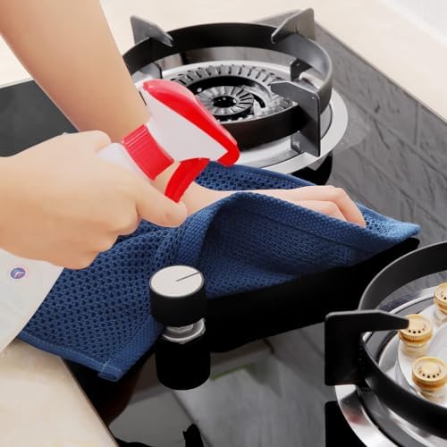 Homaxy 100% Cotton Waffle Weave Kitchen Dish Towels 6-Pack, Navy Blue - Image 5