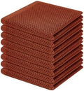 Homaxy 100% Cotton Waffle Weave Kitchen Dish Cloths 8-Pack, Rust by Homaxy