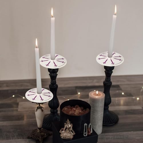 YOROXRG 100 pcs Church Candles with Drip Protectors for Devotional Candlelight Vigil Service, Unscented White 5" H X 1/2" D, No Smoke, Shabbat, Praye - Image 4