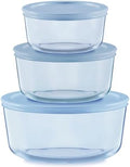 Pyrex Colors Tinted (6-Piece) Small/Medium Round Food Storage Containers by Pyrex