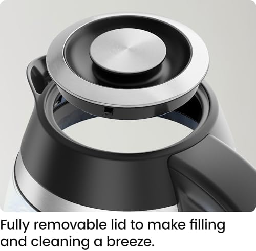 Chefman Electric Kettle, 1.8L 1500W, Hot Water Boiler, Removable Lid for Easy Cleaning, Auto Shut Off, Boil-Dry Protection, Stainless Steel Filter, BPA Free, Borosilicate Glass Electric Tea Kettle - Image 5