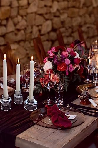 Vixdonos Glass Candlestick Holders Tealight Candle Holders for Table Centerpieces, Wedding Decor and Dinner Party (6 Pcs, Clear) - Image 6