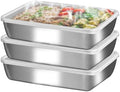 GIUOIDUO stainless steelFood Storage Containers setsstorage box with lidfreezer FrozenKitchen tray with lidOven plateSide dish plate Freezer & Dishwasher Safe by GIUOIDUO