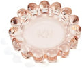 Chic Orange Bubble Glass Candle Dish – Modern Clear Glass Candle Holder for Tealights & Diffusers, Decorative Tray for Home & Tabletop Decor（1 Pack） by khtumeware