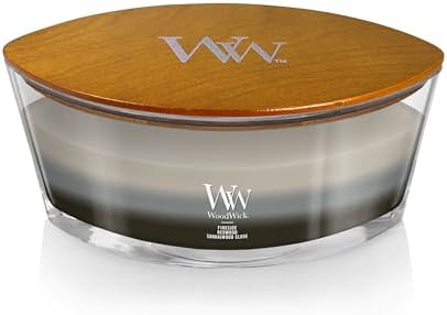 WoodWick Warm Woods Trilogy Tri-Scented Candle, Crackling Wick, 16oz - Image 2