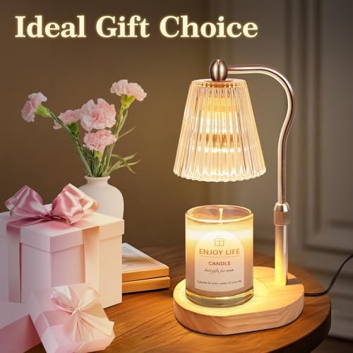 seenlast Gifts for Women, Candle Warmer Lamp with Adjustable Height Timer Dimmer,Vintage Home Decor for Scented Jar - Image 2