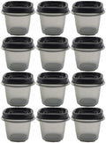 Food Storage Containers, Rubber Maid, Silver, Half Cup Food Storage Containers, 24 Peice Set, Easy Find Lids, 12 Containers, 12 Lids by Utensilux