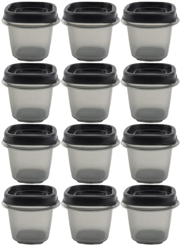 Food Storage Containers, Rubber Maid, Silver, Half Cup Food Storage Containers, 24 Peice Set, Easy Find Lids, 12 Containers, 12 Lids by Utensilux