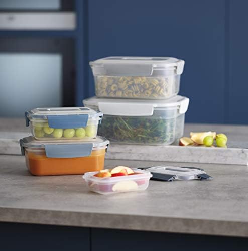 Joseph Joseph Nest Lock Plastic BPA Free Food Storage Container Set with Lockable Airtight Leakproof Lids, 10-Piece, Sky - Image 6