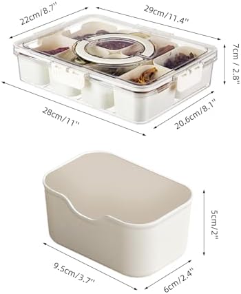 Pure Future 8-Compartment Snackle Box with Handle | Divided Snack Tray - Image 5
