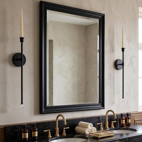 20" Wall Mounted Candle Sconce, 4 Pack, Black - Image 5