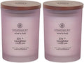 Chesapeake Bay Candle Joy + Laughter Scented Candles Cranberry Dahlia Medium 2-Pack Long Burn Time Home Décor by ChesapeakeBayFragrance