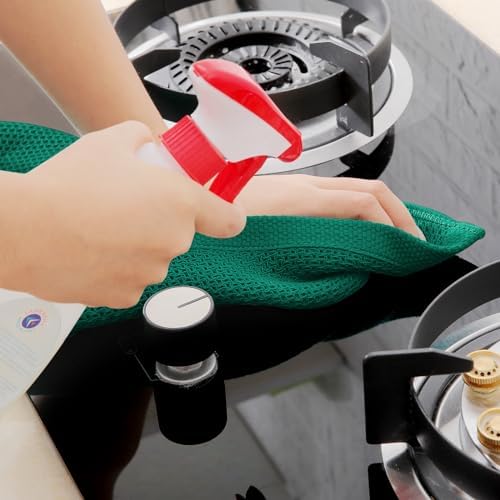 Homaxy 100% Cotton Waffle Weave Kitchen Dish Towels 4-Pack, Dark Green - Image 5