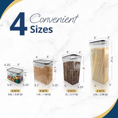 Reli. Pantry Organizers and Storage | Food Containers with Lids (26 Sets) - Image 3