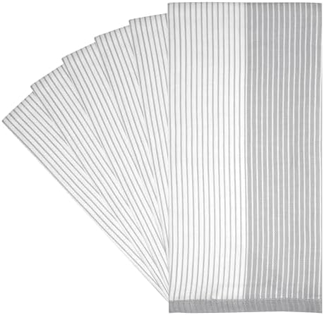 Premium Kitchen Towels 6 Pack 100% Cotton, 20"x28" - Grey - Image 3