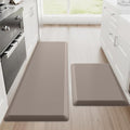 StepRite 1-Inch Kitchen Mats for Floor, 2-Piece Anti-Fatigue Rugs, Khaki by Bringcushiontoyourlife