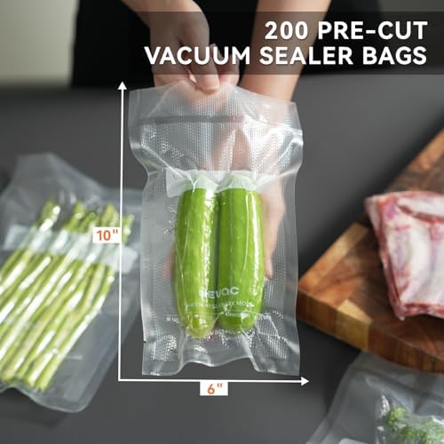 Wevac Vacuum Sealer Bags 6"x10", 200 Pint Bags, Fits Food Saver Sealers - Image 4