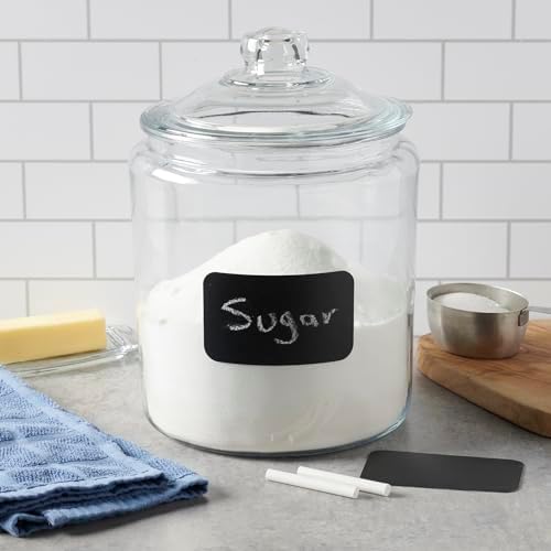 Anchor Hocking Heritage Hill Glass Jar with Lid, 2 Gallon Capacity, with 2 Chalkboard Labels and Chalk - Image 5