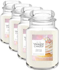 Yankee Candle Vanilla Cupcake, Scented Candle, 22oz Large Jar with up to 150 Hour Burn Time, Giftable, Birthdays (Pack of 4) by YankeeCandle