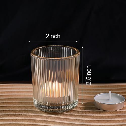 36 Pack Votive Candle Holders, Glass Tea Lights Candle Holder for Wedding - Image 4