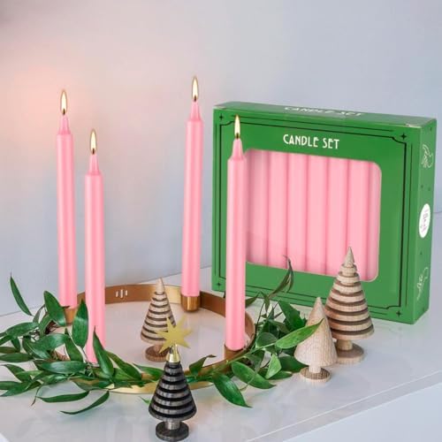 YOROXRG 40 Pack Candles Mini Unscented Taper Candles for Valentine's Day,Christmas,Household, Wedding, Rituals, Prayer, Birthdays,Party and Home Décor Candlesticks - 4 Inch Tall(Pink) - Image 5