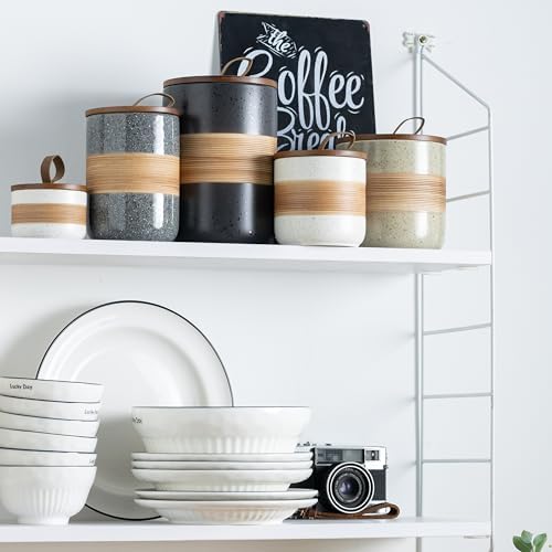 Miamolo Ceramic Coffee Container with Lid, Coffee Canister for Countertop - Image 6