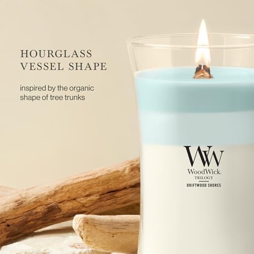 WoodWick Driftwood Shores Tri-Scented Candle, Crackling Wick, 21.5oz - Image 4