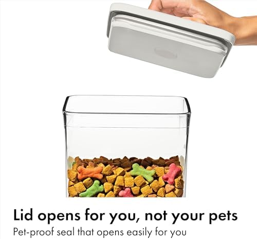 OXO Pet Food Storage POP Container - 2.8 Qt/2.6 L, Whisker Gray - Image 4
