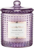 LA JOLIE MUSE Lavender Suede Scented Candles for Home, Natural Soy 55 Hrs by LaJol%C3%ADeMuse
