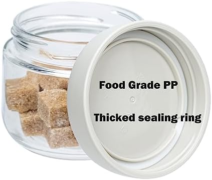 Glass Jar with Scew Lid, Overnight Oats Jars, Condiment Salad Dressing Sauce Meal Prep Containers, 10oz Wide Mouth Food Jars for Baby Food Snacks Sugar Spice, Glass Food Storage Containers Airtight - Image 4
