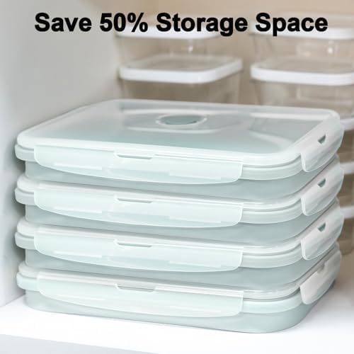 Extra Large Collapsible Silicone Food Storage Containers with Lid, 68oz - Image 2