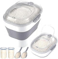 50 Lbs Rice Storage Container, Collapsible Pet Food Container by NURYOSPACESAVING