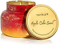 Capri Blue Scented Candles - Glimmer Collection - Ombre Glass Candle Holder - Luxury Apple Candles for Women & Men - Signature Jar in Cranberry Red and Gold (Apple Cider Social, 19 oz) by Unknown