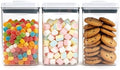 Pop Push Button Airtight Food Storage Containers 3 Pack (1.8Qt) by MiraFureBrand