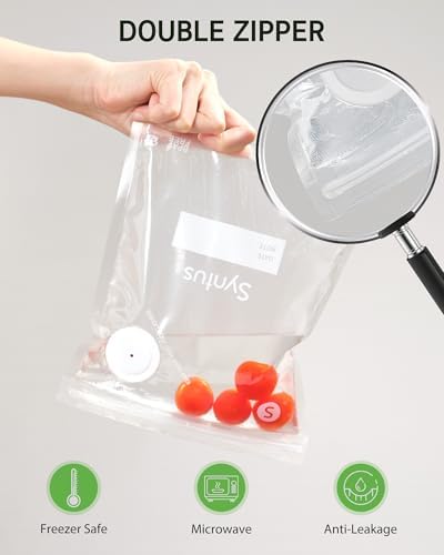 Syntus 30 Pcs Reusable Vacuum Sealer Bags for Food, 8"x10"+10"x13.8" (S+M) - Image 4