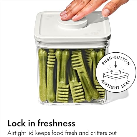 OXO Pet Food Storage POP Container - 2.8 Qt/2.6 L, Whisker Gray - Image 2