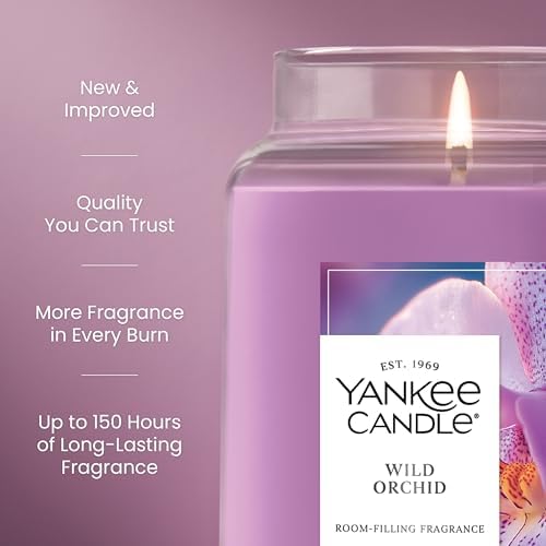 Yankee Candle Wild Orchid Scented Candle, 22oz Large Jar - Image 3