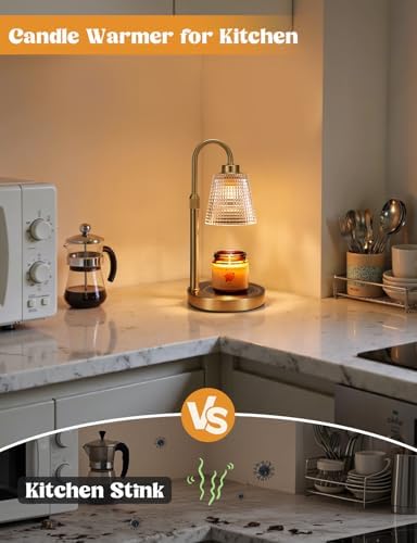 Gold Candle Warmer Lamp with Timer, Dimmable Candle Warmer for Jar Candles, Height Adjustable Wax Melts Warmer, Birthday Gifts for Women Mom, House Warming Gifts New Home Decor - Image 4
